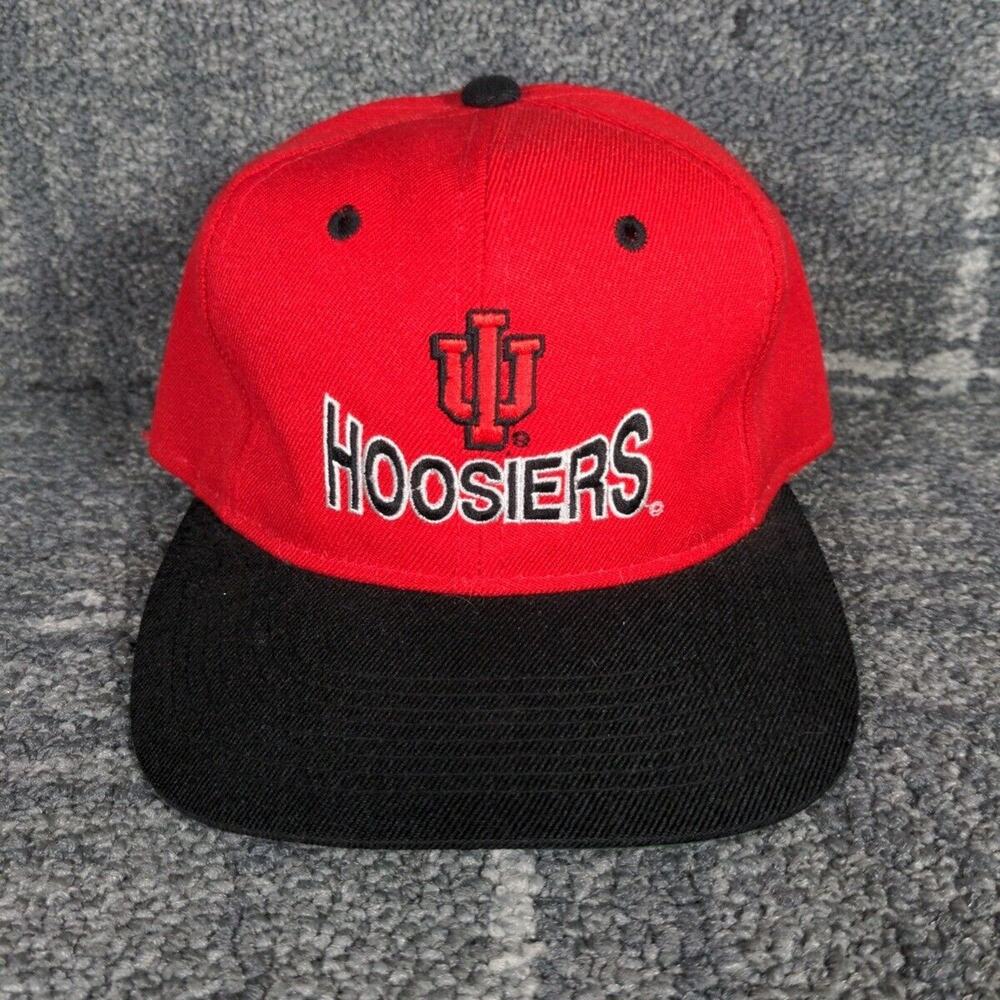 IU‎ Indiana Hoosiers Men Vintage Fitted Cap Hat NCAA Basketball Football 90s Y2K